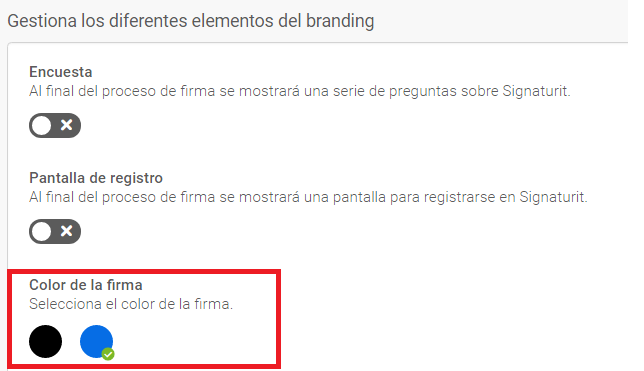 Cambia el color de tu firma – Signaturit